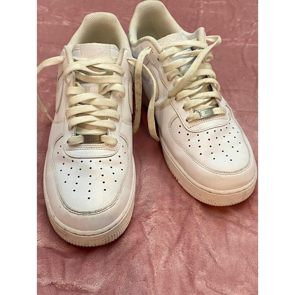 Nike Air Force 1 Low Triple White Leather Sneakers Mens Low Top Shoes AF1